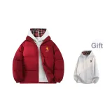 Бордовый (Желтая War Лошадь) С подарками Вышивка Внутренний Светло-Серый Свитшот