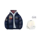 Темно-синяя клетчатая шляпа (в комплекте с круглым вырезом свитшот)