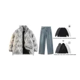 Комплект (Черный топ + средне-синие штаны) (Включает свитшот)