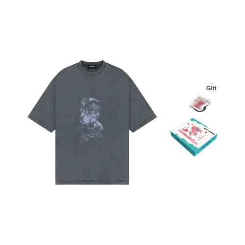 WE11DONE SS24 T-Shirt Унисекс Угольный Серый