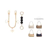 [Золотистый] Черный жемчуг + лунный декоративный, цепочка 30 см