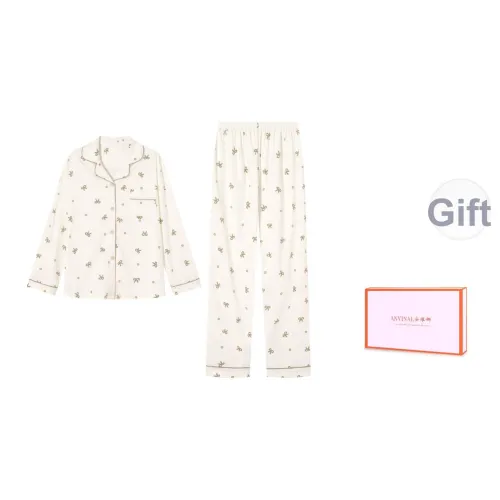 ANVINAL Абрикос Женские Пижамные Комплекты