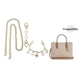 Золотая цепь + удлинитель в виде четырехлистного клевера + декоративная цветочная цепь