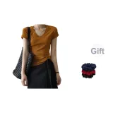 Оранжевый (Случайный, с подарком резинка для волос, 1 упаковка)