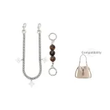 [Серебряный] Амбра Жемчужный + Четырехлистный Клевер Декоративная Цепь 45 см