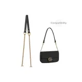 Gucci, черная кожа, кубинская цепь, 90 см
