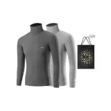 2-Предметный Комплект Топов (Темно-Серый + Светло-Серый) 100% Хлопок Антибактериальный/Высокий Воротник Ветрозащитный