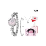 Персиково-розовый, консервированный цветок, браслет, ожерелье, коробка F81