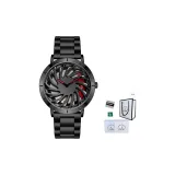 Чёрный стальной браслет