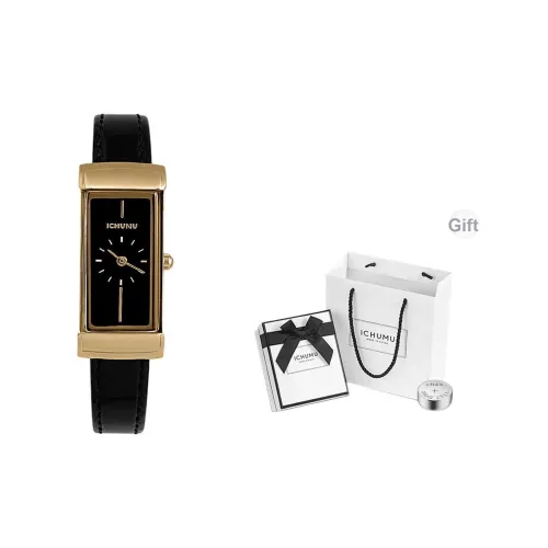 ICHUMU Кварцевый механизм женские часы 39 мм * 16,5 мм * 9 мм черный
