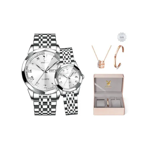 Playboy Roman Collection Парные часы 1 пара Кампус Студенты Универсальный Изысканная коробка Кварцевый механизм