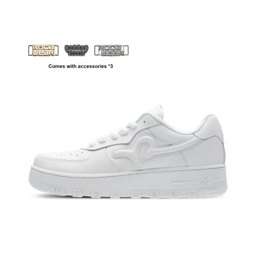 ROCAWEAR Белые Кроссовки Коровья кожа Устойчивые к истиранию Дышащие Низкие Кроссовки для скейтбординга Унисекс Классический Белый