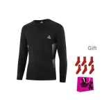 Черный с флисовой подкладкой, с длинными рукавами + носки, случайный стиль, 2 штуки + сумка для покупок "Мгновенное богатство"