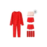 Подарочная коробка для девушки содержит 1 комплект, 2 труса и 4 пары носков