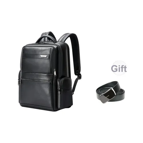 BOPAI Тело Коровьей Кожи Натуральная Кожа Рюкзак Большой Мужской Черный