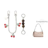 [Серебряный] Амбра Жемчужный + Вишня Декоративная Цепь 30 см