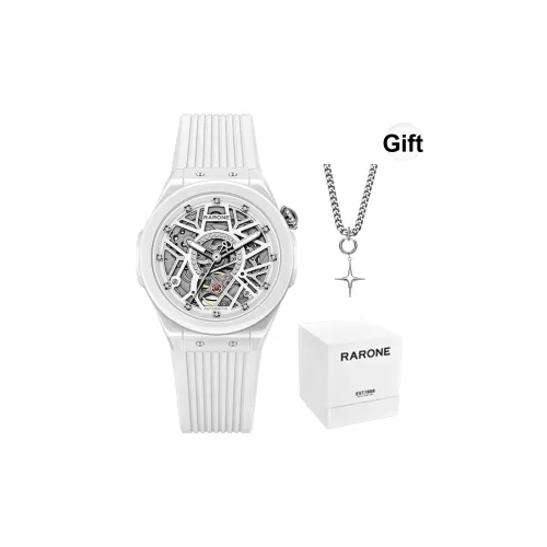 RARONE Механический механизм Женские часы Little Twin Stars Collection 38mm*38mm*38mm Белый