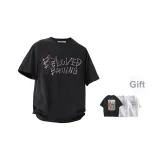 Black (В комплекте с случайным принтом, короткая рукавная рубашка)