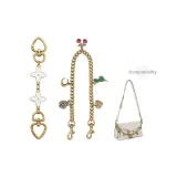 Клевер четырехлистный, цепь-удлинитель + декоративная цепочка