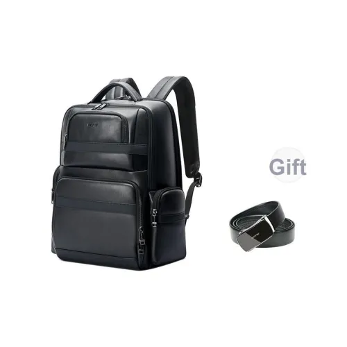 BOPAI Рюкзак из натуральной коровьей кожи сумка для ноутбука рюкзак стандартный мужской черный
