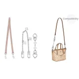 [Камея Коричневая Подмышка Трехкомпонентный Комплект] Сердце Застежка Удлинительная Цепь 15 см + Декоративная Цепь 30 см + Подмышечный Плечевой Ремень 66 см