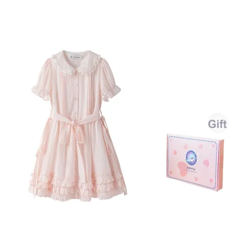 Tokyo Season Короткий рукав Платье Женское Набор в подарочной коробке Розовый