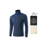 1-компонентный высокий воротник топ (глубокий сумеречный синий) Дралон термо-проводящий/антибактериальный бесшовный