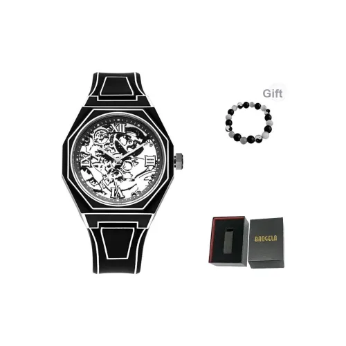 BAOGELA Кварцевый механизм силиконовый ремешок унисекс белый циферблат