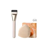 Вишневый цветок Золотой Твердый Розовый Основа Щетка + Мусс Розовый Губка [Натуральная кожа]