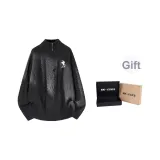 Черный (Белая вышивка War Лошадь) Двойная Коробка