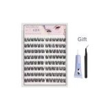 Большая емкость Женский Группа Птица Верхние Веки [Клей + Профессиональные Изогнутые Пинцет]