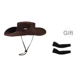 Кофейный, гора, скалолазание, шляпа + с подарками, охлаждающие рукава