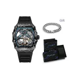 Синий круг, черный ремешок [в комплекте с кубинским браслетом]