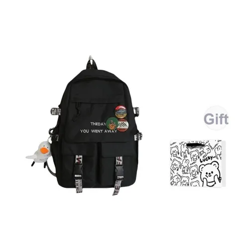 WEIERLUN Nylon Рюкзак Стандартный Унисекс Черный Черно-белый Синий