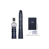 Синий бамбук, узор, складная застежка [укороченный]