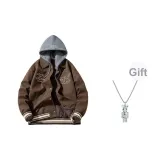 Кофейная утеплённая шапка