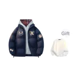 Темно-синяя клетчатая шляпа (в комплекте с круглым вырезом свитшот)