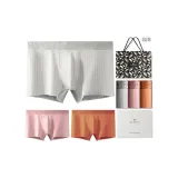 Полосы, 3 упаковки коробка включена (Кирпичный красный + Пыльно-розовый + Светло-серый), смесь хлопка и эластана, высокий отскок