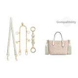 [City15 Мел Белый Трехкомпонентный Набор] Подмышечный Плечевой ремень 67 см + Амбра Белый Удлинитель цепи 13 см + Звезды Декоративная цепь 30 см