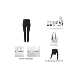 Минерал Черный + Черный Тело-Формирование Длинный Рукав Футболка (2 Упаковки в Коробке)