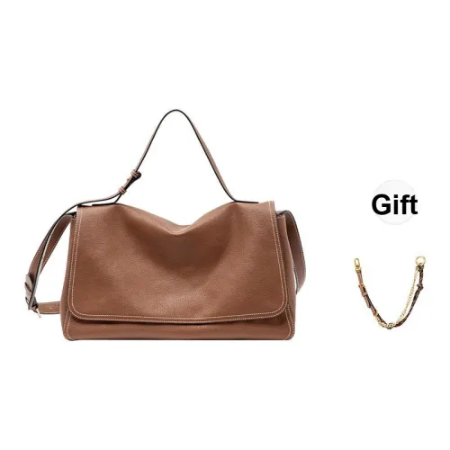 VANESSA HOGAN Первый слой Растительное дубление Коровья кожа Сумка на плечо Стандартная Женская Какао-красный Коричневый Обсидиановый черный