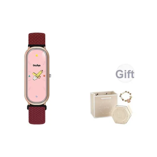 GCCLIYO Кварцевый механизм нейлоновый ремешок женские часы розовый циферблат