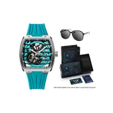 Серебряный корпус, синий циферблат, бренд Tapes [RIETI, солнцезащитные очки, одежда, наборы]