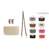 [Комбинация Набор] Коньяк Золотой 95-124 см Через плечо Набор + Войлок Подкладка