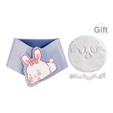 Синий кролик [Улучшенный замш] + Полотенце с тремя отверстиями для термотерапии