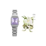 Серебряный с синим циферблат [включает букет коробка]