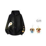 Чёрный, с флисовой подкладкой, стиль (случайный, с подарками 1 щенок, карабинер)