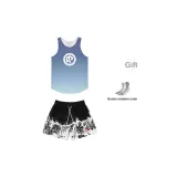 Смертный Шорты + Градиент Синий Топ + Носки (Случайные Носки)