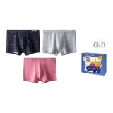 Подарочная коробка комплект 3 пачки (Ночной черный + Серебристо-серый + Лотос красный)