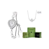 Белая пластина (с подарками: звезда Купидона, ожерелье) коробка